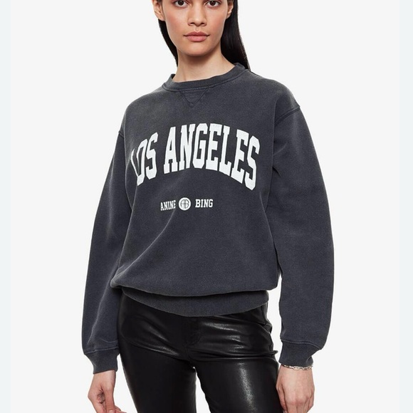 Anine Bing Tops - anine bing los angeles sweatshirt size S gray CL